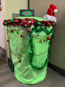 Christmas shred bin - grinch